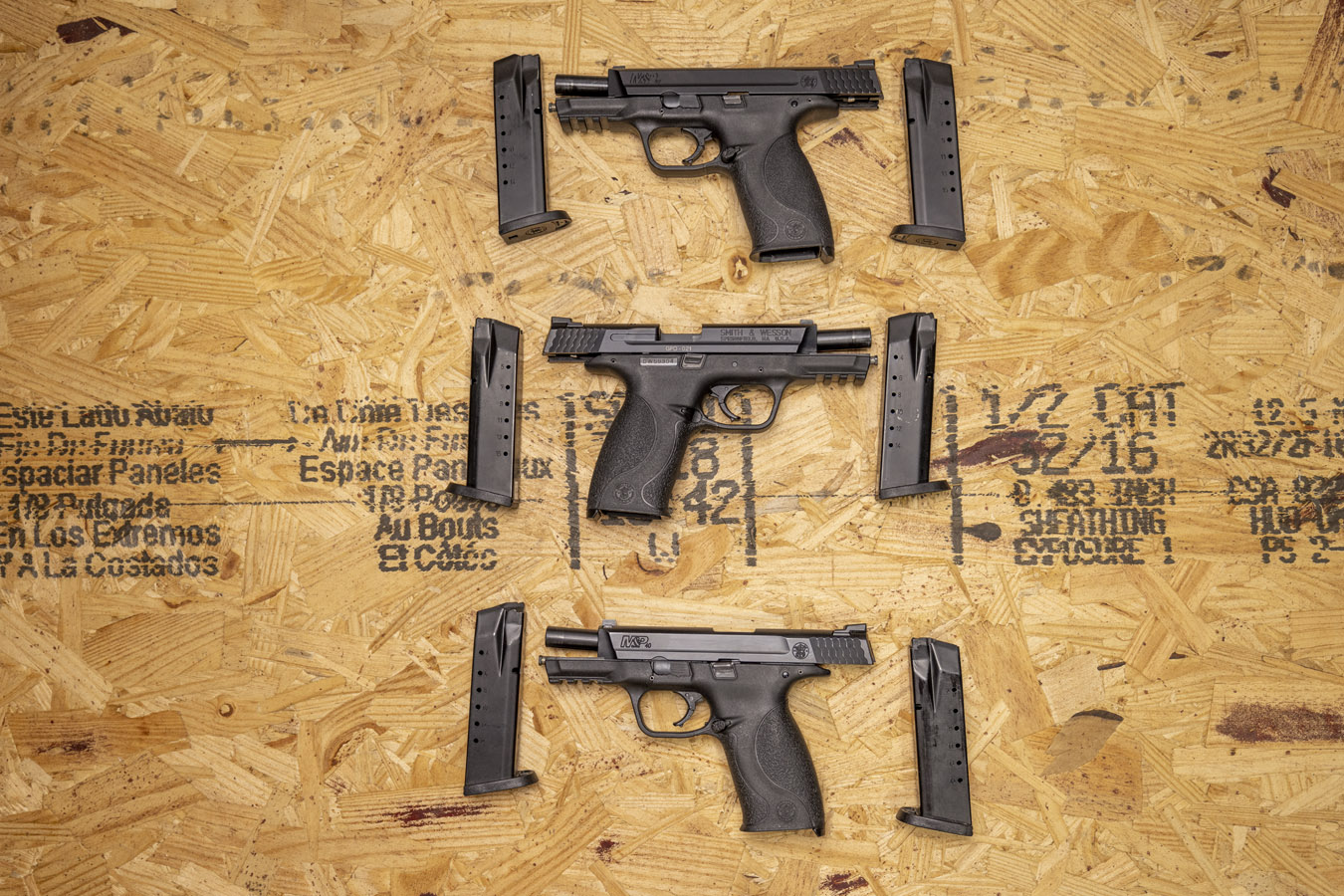 SMITH AND WESSON M&P40 40 S&W Full-Size Granville PD Police Trade-In Pistols with Night Sights (Good Condition)